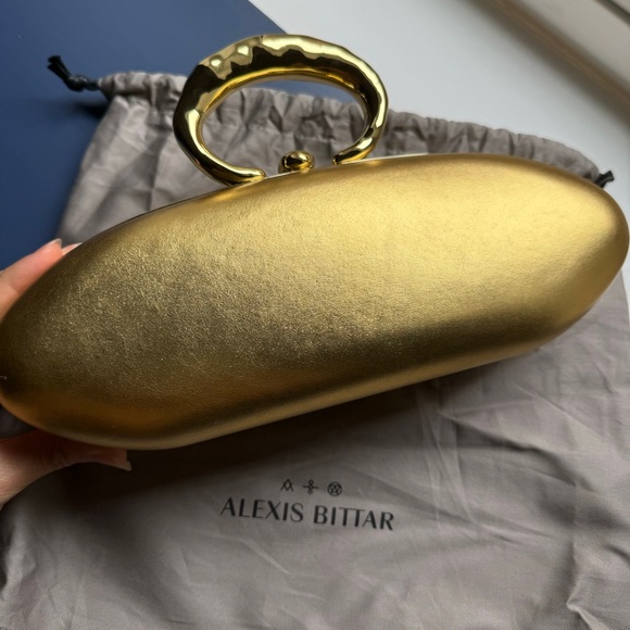 Alexis Bittar Molten Gold Bullet Minaudière - Picture 10 of 14